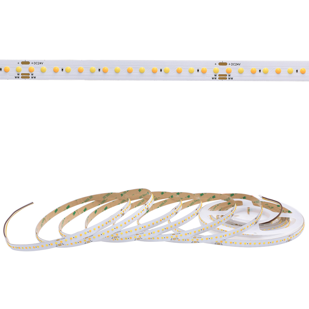 DC24V 10mm Wide 90 CRI 16.4Ft 800LEDs Flexible Tunable White COB LED Strip Light DC24V 10mm Wide 90 CRI 16.4Ft 800LEDs Flexible Tunable White COB LED Strip Light